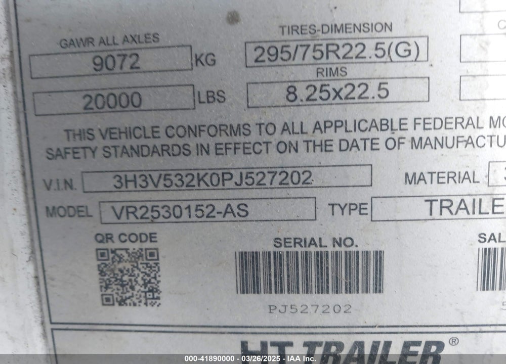 2023 HYUNDAI TRANSLEAD INC --- VIN: 3H3V532K0PJ527202