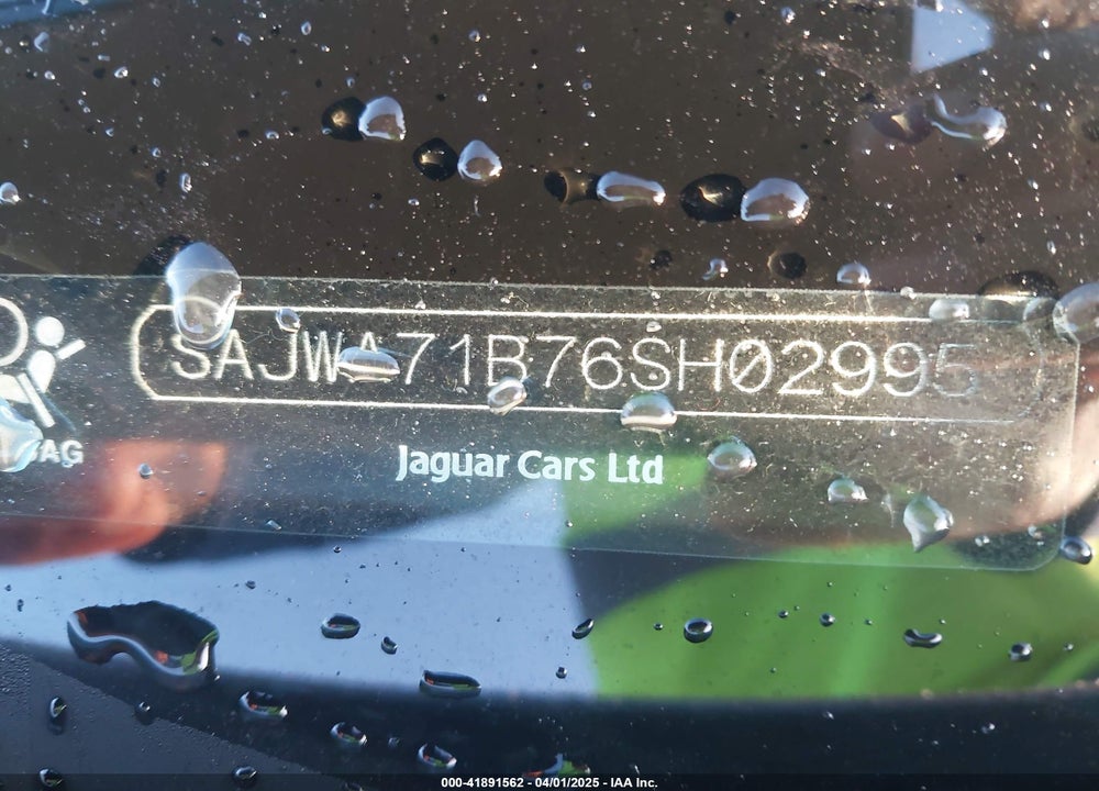 2006 JAGUAR XJ XJ8 VIN: SAJWA71B76SH02995