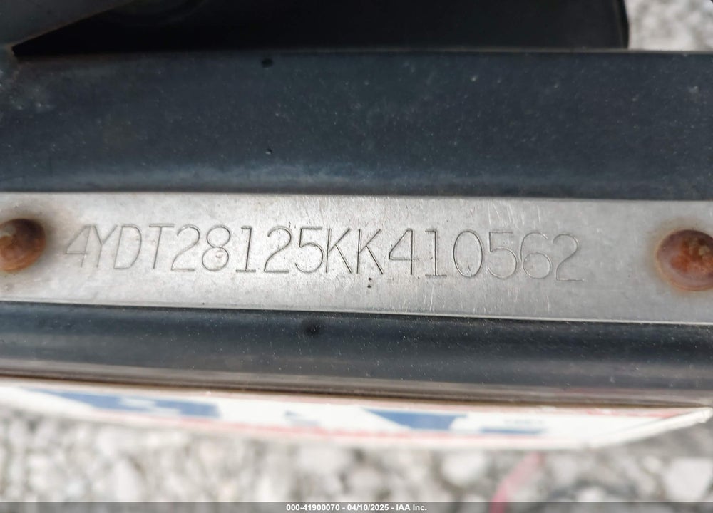2019 KEYSTONE PASSPORT VIN: 4YDT28125KK410562
