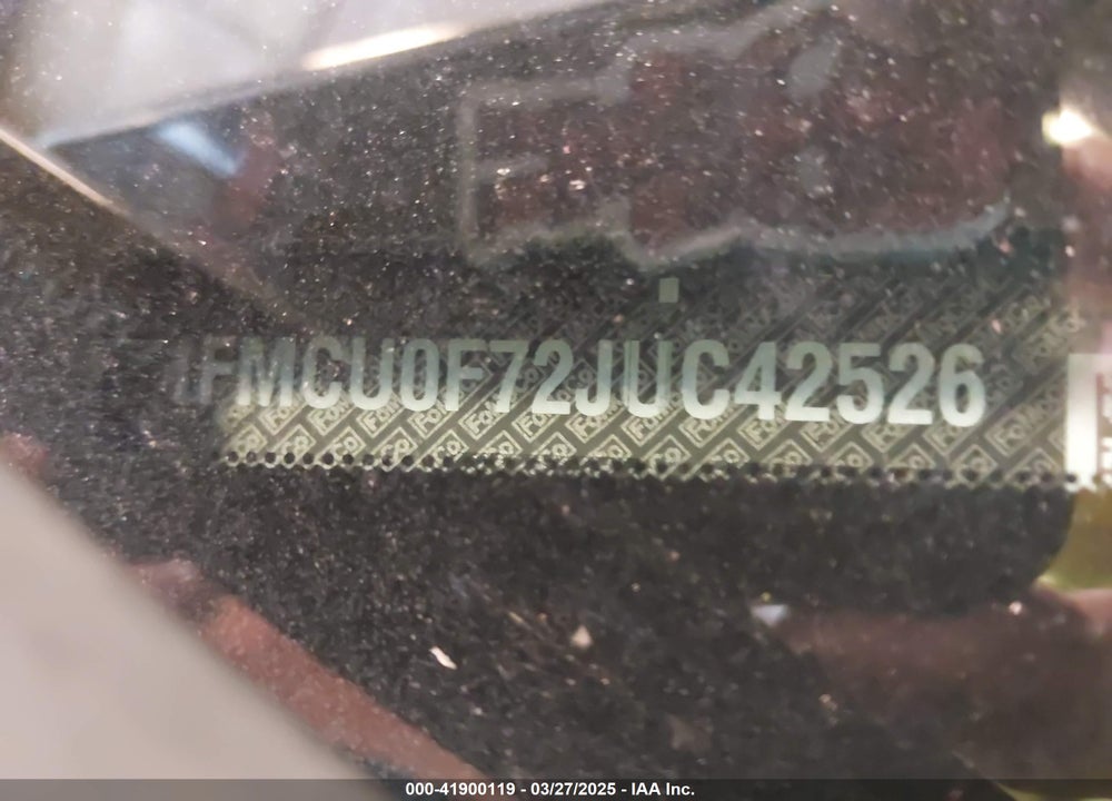 2018 FORD ESCAPE VIN: 1FMCU0F72JUC42526