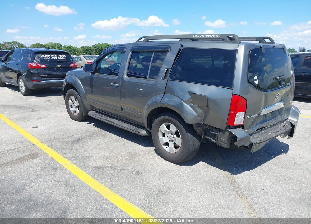 2007 NISSAN PATHFINDER SE VIN: 5N1AR18U87C614564