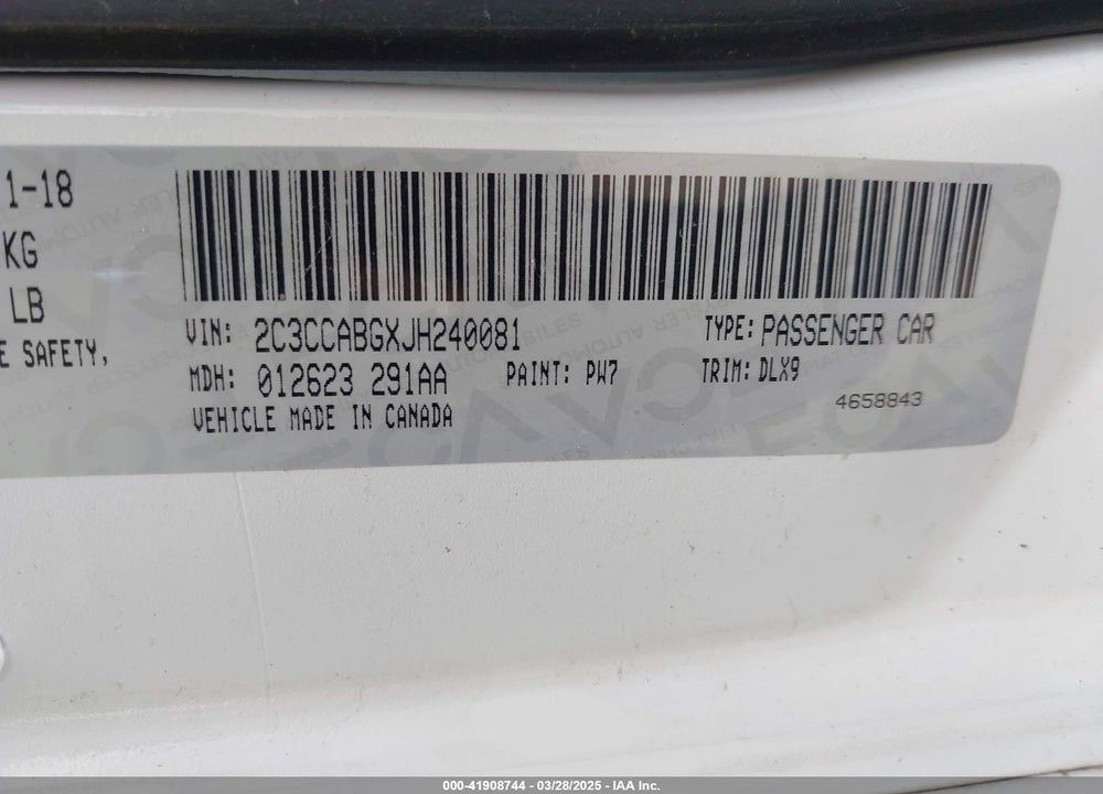 2018 CHRYSLER 300 300S VIN: 2C3CCABGXJH240081