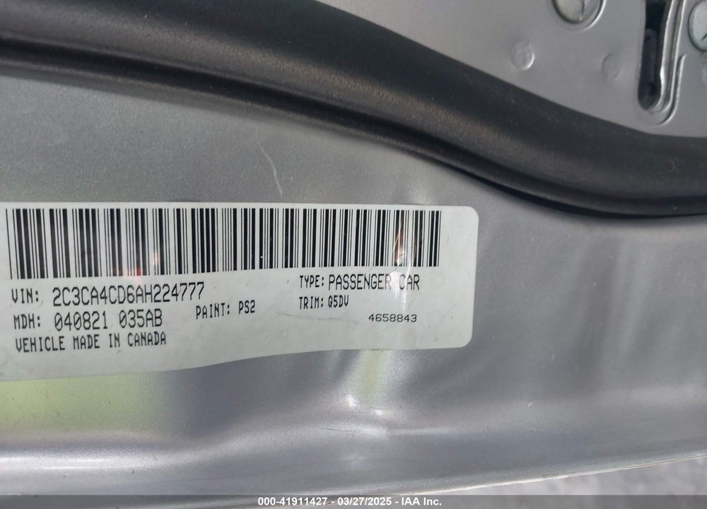 2010 CHRYSLER 300 TOURING VIN: 2C3CA4CD6AH224777