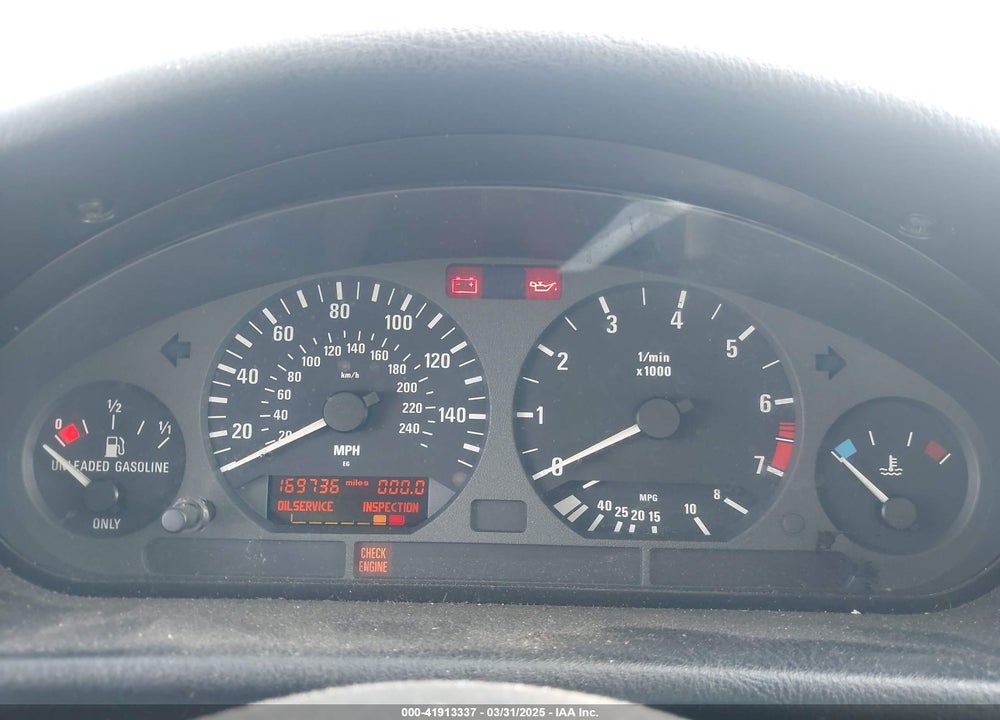 1999 BMW 323IC VIN: WBABJ8334XEM23913