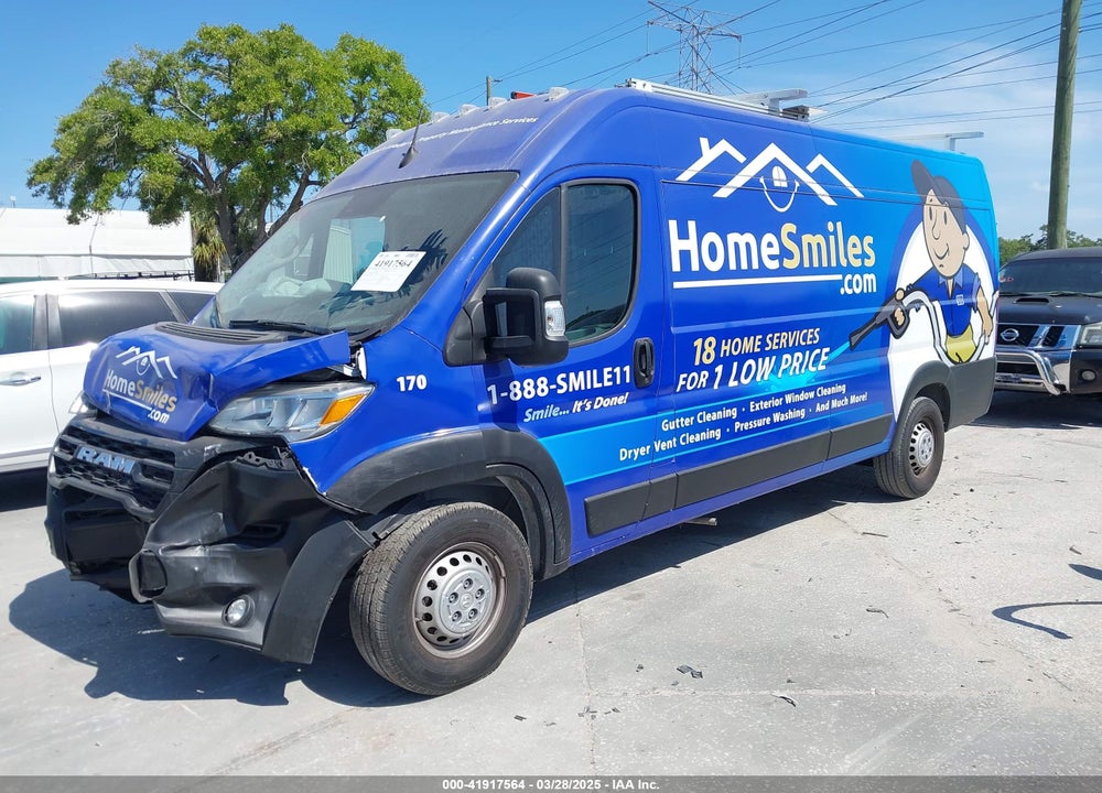 2024 RAM PROMASTER 3500 CARGO VAN TRADESMAN HIGH ROOF 159 WB EXT W/PASS SEAT VIN: 3C6MRVJG6RE108358