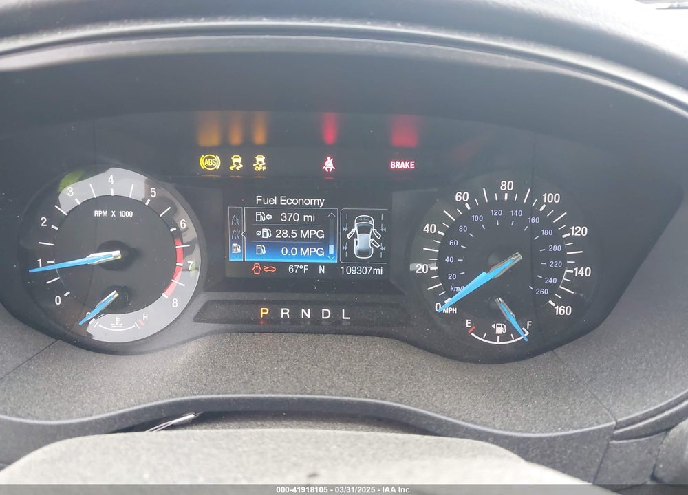 2019 FORD FUSION S VIN: 3FA6P0G71KR126921