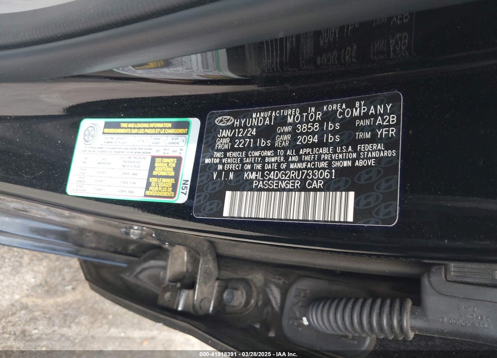 2024 HYUNDAI ELANTRA VIN: KMHLS4DG2RU733061