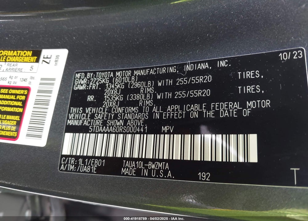 2024 LEXUS TX 350 VIN: 5TDAAAA60RS000441