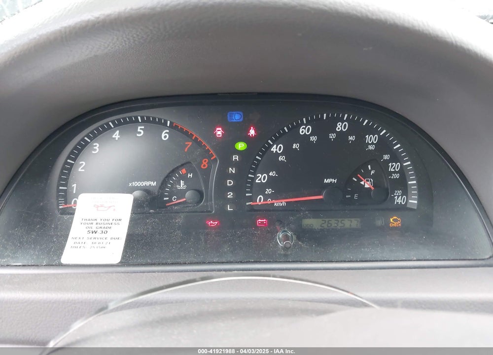 2002 TOYOTA CAMRY VIN: 4T1BE32K82U042594