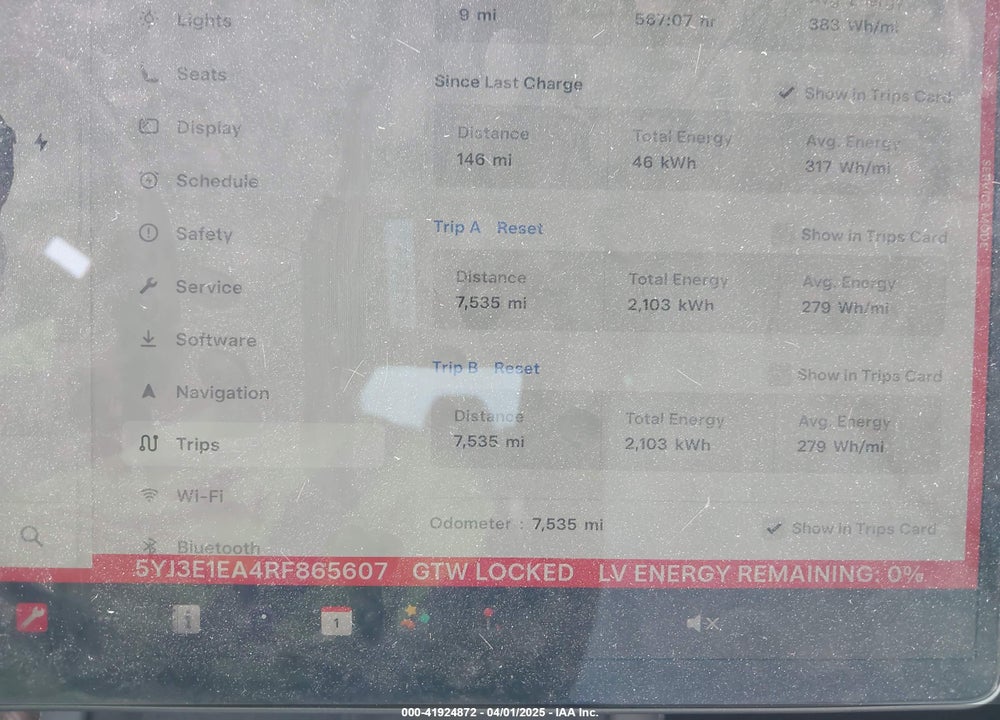 2024 TESLA MODEL 3 LONG RANGE DUAL MOTOR ALL-WHEEL DRIVE/REAR-WHEEL DRIVE VIN: 5YJ3E1EA4RF865607