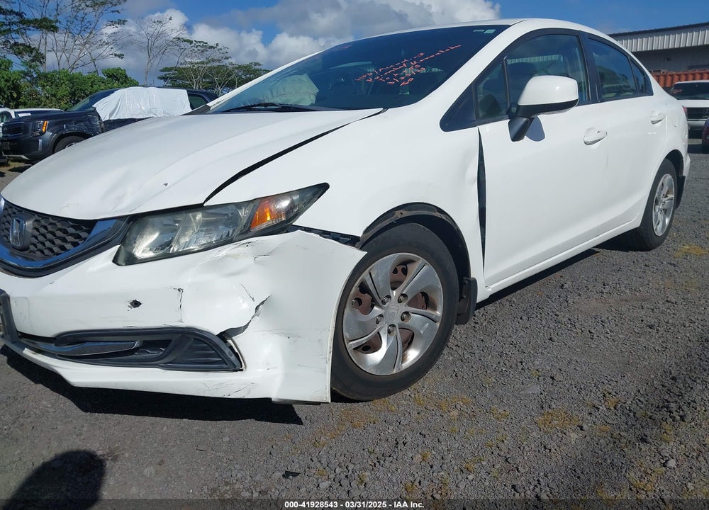 2013 HONDA CIVIC LX VIN: 19XFB2F51DE058196