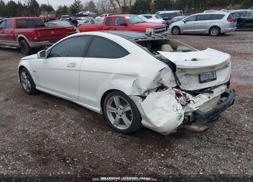 2012 MERCEDES-BENZ C CLASS VIN: WDDGJ4HB4CF923775