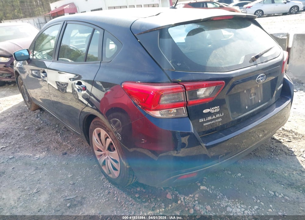 2020 SUBARU IMPREZA VIN: 4S3GTAB65L3700306