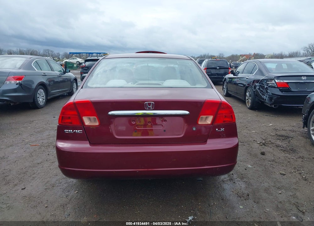 2002 HONDA CIVIC LX VIN: 1HGES16602L026392