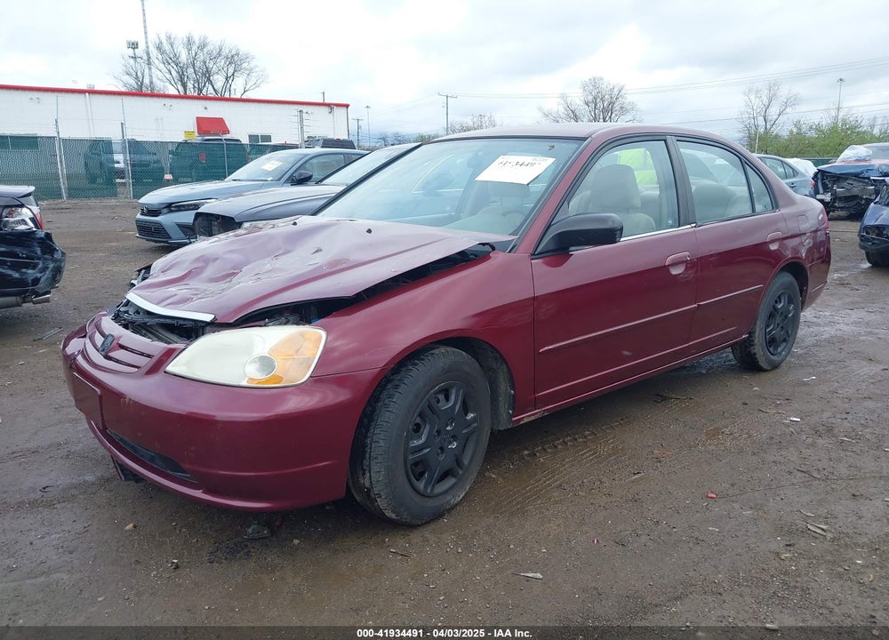 2002 HONDA CIVIC LX VIN: 1HGES16602L026392