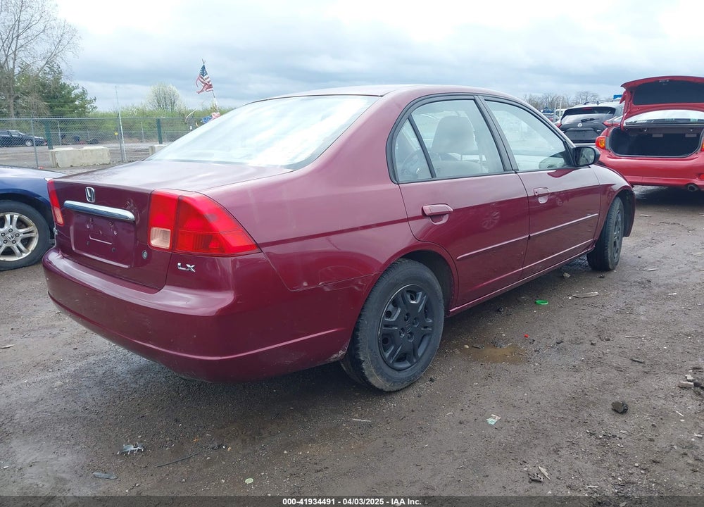 2002 HONDA CIVIC LX VIN: 1HGES16602L026392