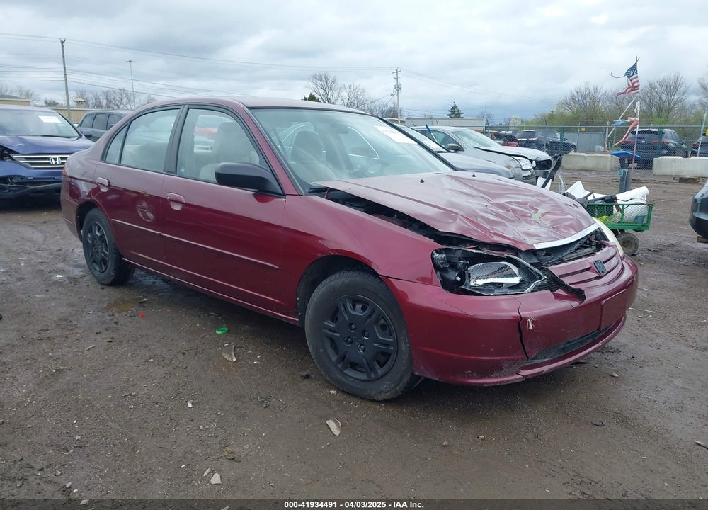 2002 HONDA CIVIC LX VIN: 1HGES16602L026392