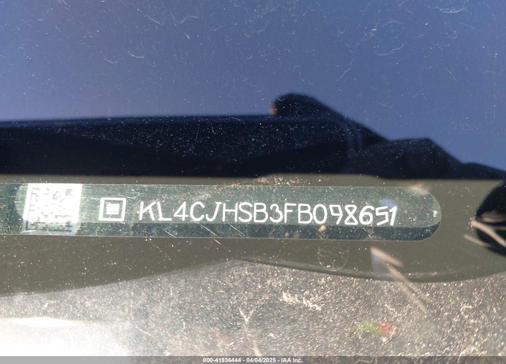 2015 BUICK ENCORE VIN: KL4CJHSB3FB098651