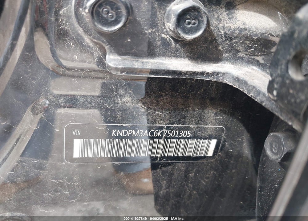 2019 KIA SPORTAGE VIN: KNDPM3AC6K7501305