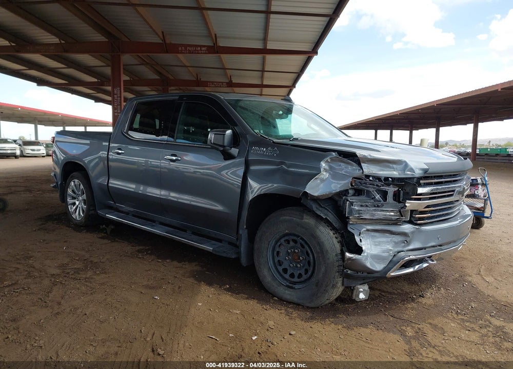 2021 CHEVROLET SILVERADO 1500 4WD SHORT BED HIGH COUNTRY VIN: 3GCUYHEL4MG297738