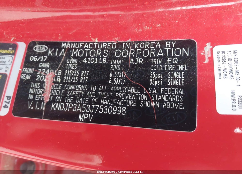 2018 KIA SOUL VIN: KNDJP3A53J7530998