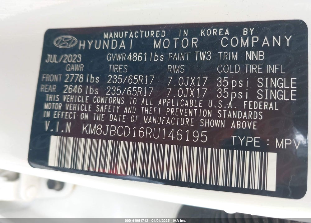 2024 HYUNDAI TUCSON HYBRID VIN: KM8JBCD16RU146195