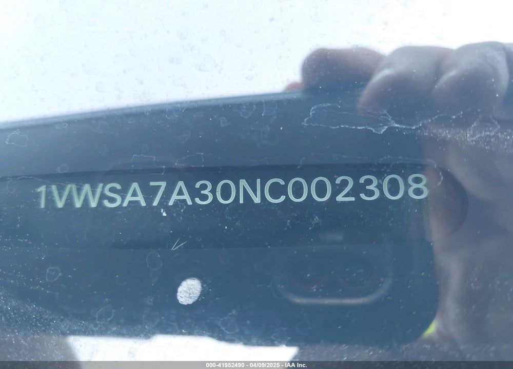 2022 VOLKSWAGEN PASSAT VIN: 1VWSA7A30NC002308