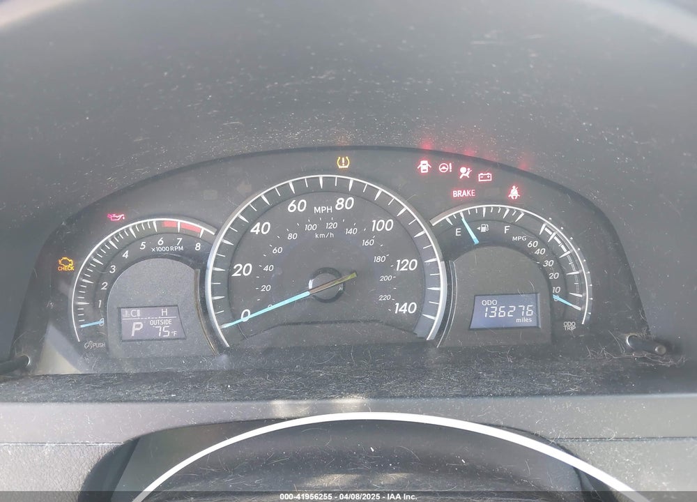 2012 TOYOTA CAMRY XLE VIN: 4T4BF1FK0CR221215