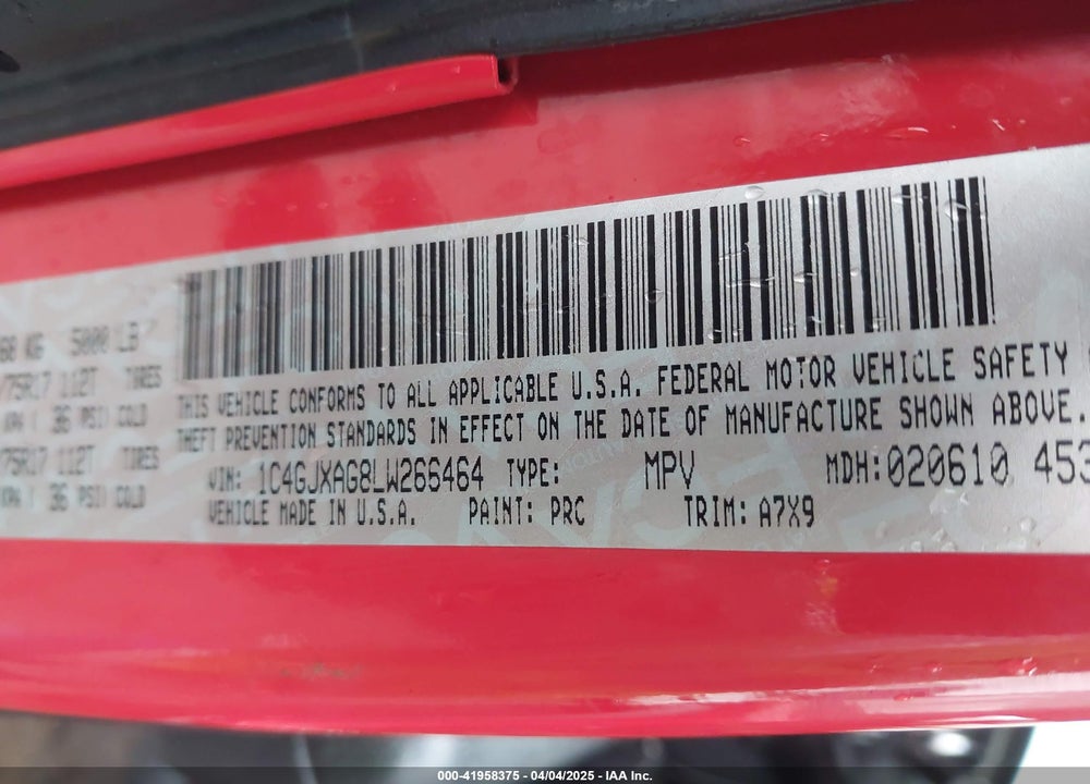 2020 JEEP WRANGLER SPORT 4X4 VIN: 1C4GJXAG8LW266464