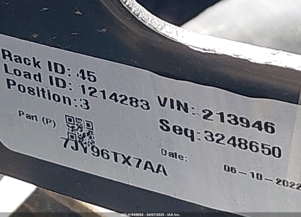 2022 JEEP WRANGLER UNLIMITED VIN: 1C4JJXSJXNW213946