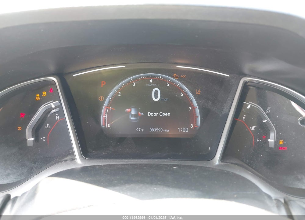2019 HONDA CIVIC VIN: 19XFC2F82KE043548