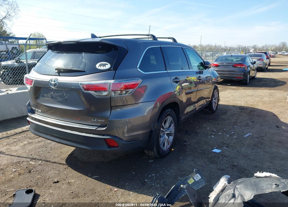 2016 TOYOTA HIGHLANDER LE PLUS V6 VIN: 5TDBKRFH5GS290585