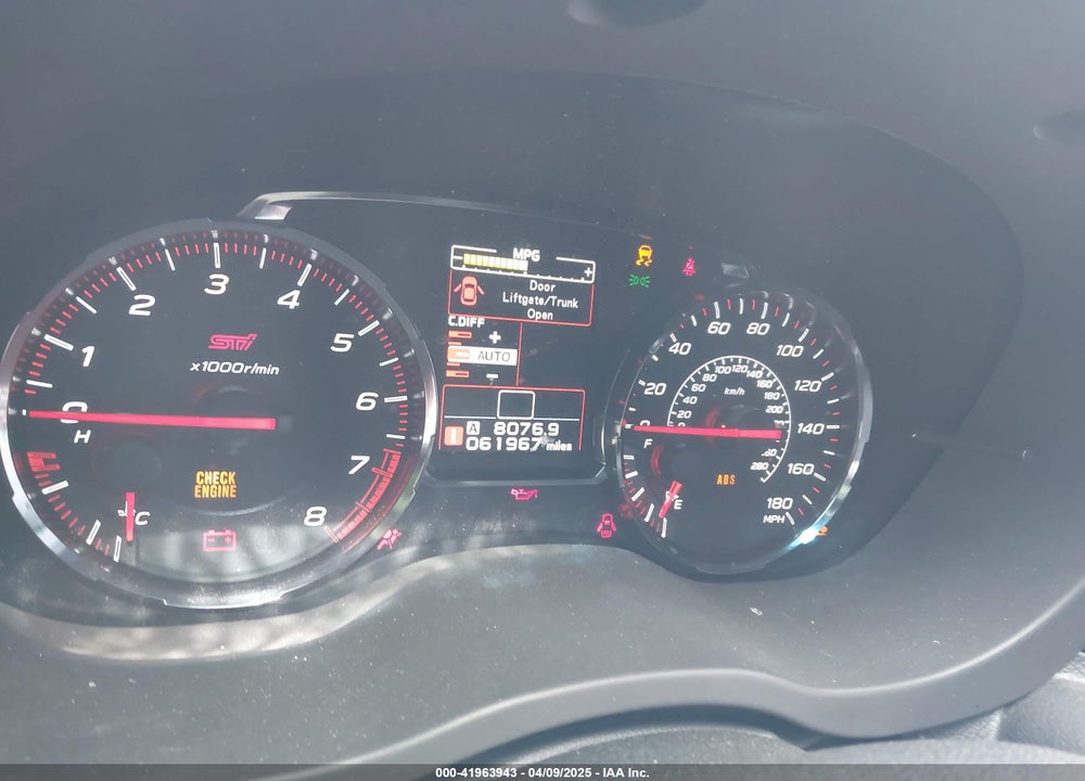 2020 SUBARU WRX STI VIN: JF1VA2S66L9822758