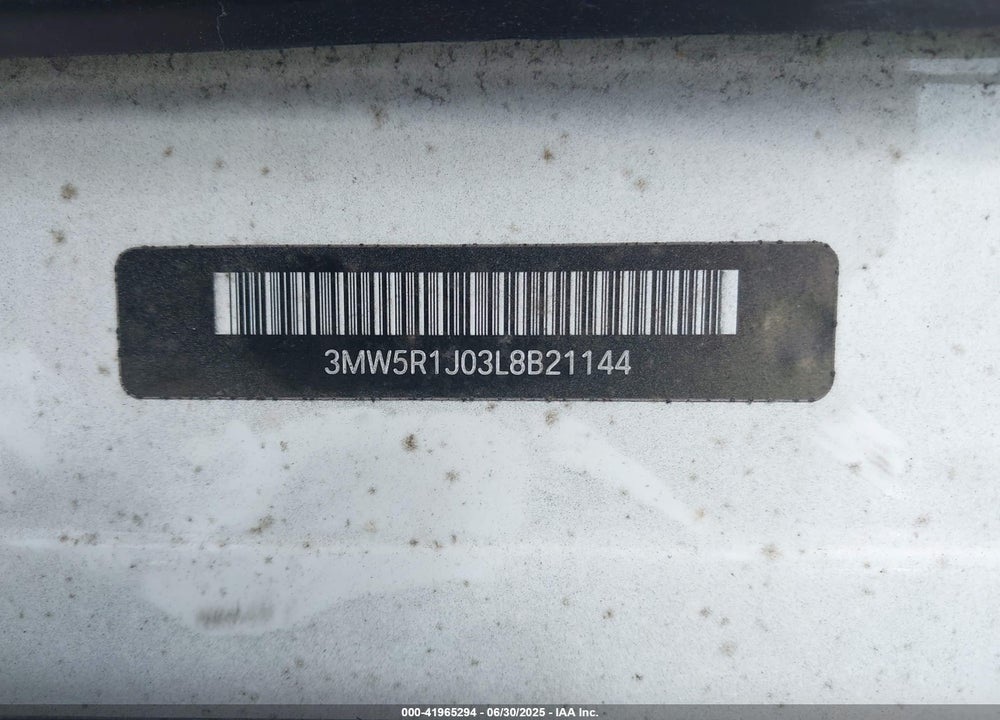 2020 BMW 330I VIN: 3MW5R1J03L8B21144