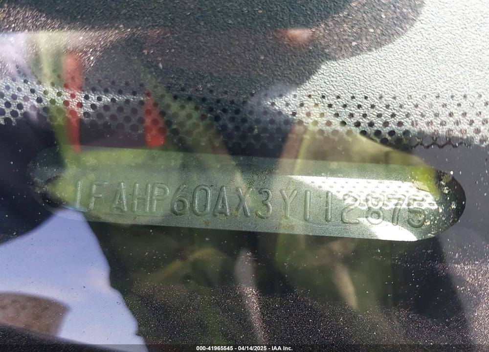 2003 FORD THUNDERBIRD VIN: 1FAHP60AX3Y112875