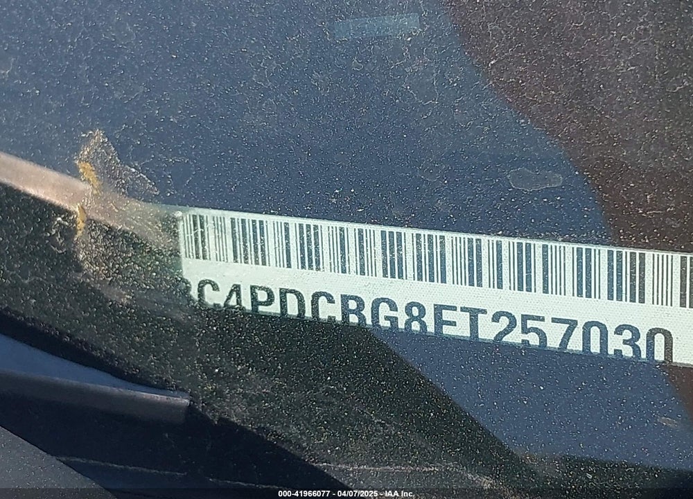 2014 DODGE JOURNEY VIN: 3C4PDCBG8ET257030