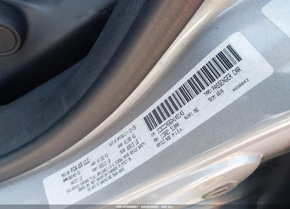 2016 CHRYSLER 200 VIN: 1C3CCCAG6GN145143