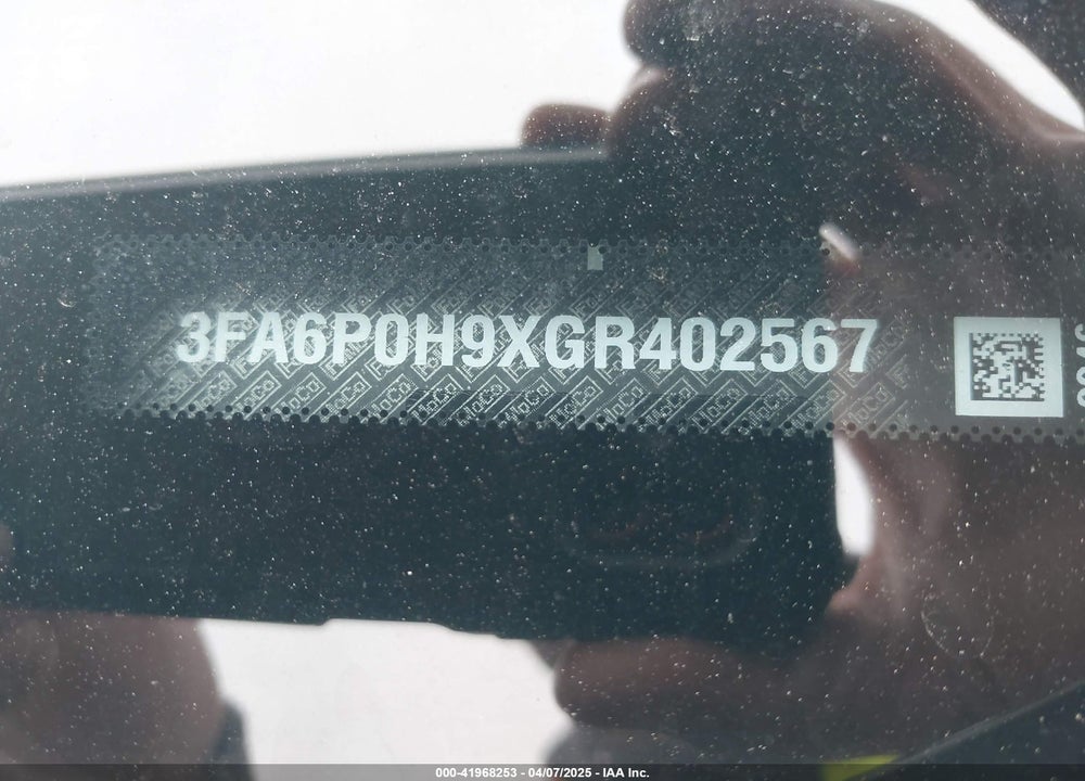 2016 FORD FUSION VIN: 3FA6P0H9XGR402567