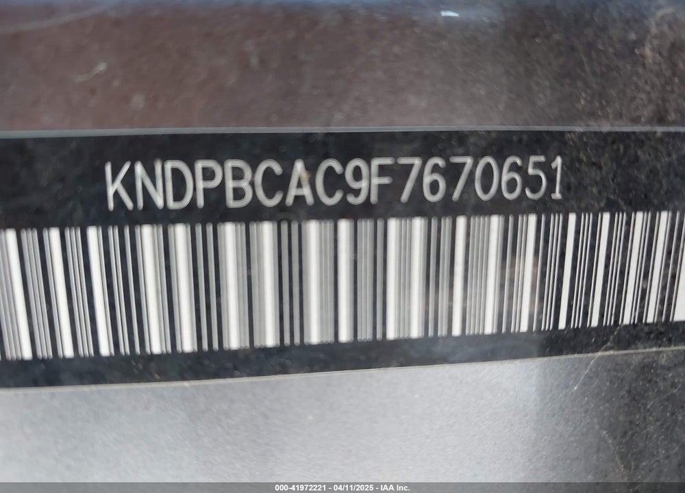 2015 KIA SPORTAGE VIN: KNDPBCAC9F7670651