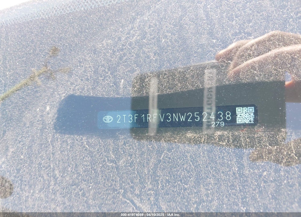 2022 TOYOTA RAV4 LE VIN: 2T3F1RFV3NW252438