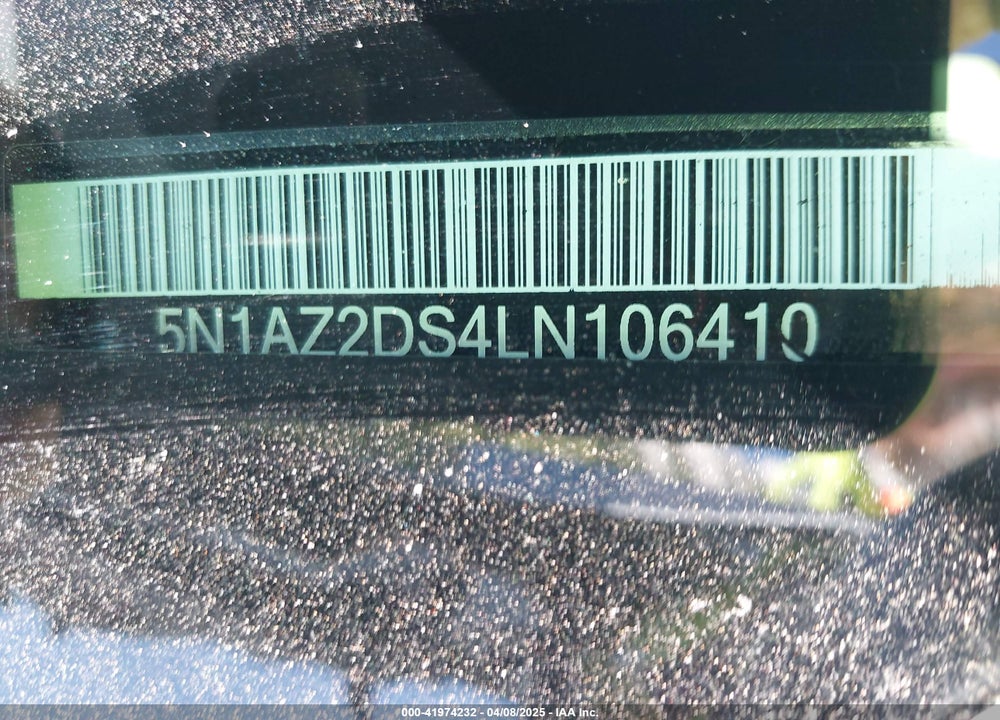 2020 NISSAN MURANO VIN: 5N1AZ2DS4LN106410