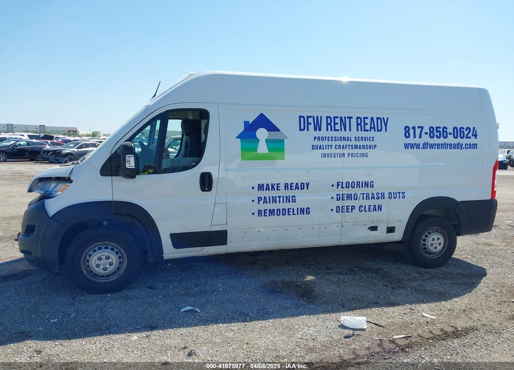 2024 RAM PROMASTER 2500 TRADESMAN HIGH ROOF 159 WB W/PASS SEAT VIN: 3C6LRVDG1RE102216