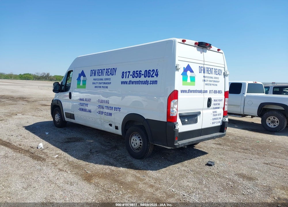 2024 RAM PROMASTER 2500 TRADESMAN HIGH ROOF 159 WB W/PASS SEAT VIN: 3C6LRVDG1RE102216