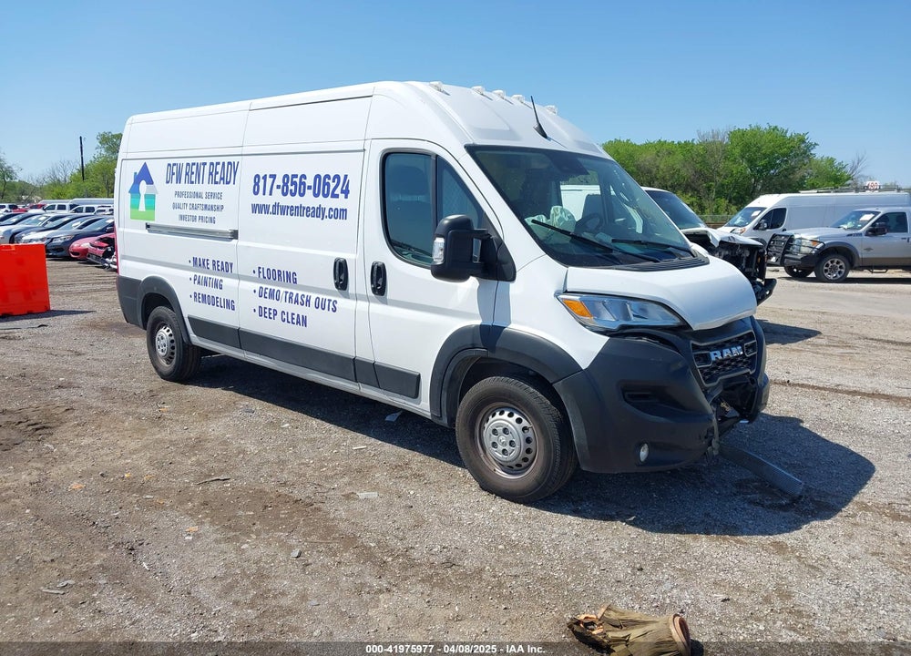 2024 RAM PROMASTER 2500 TRADESMAN HIGH ROOF 159 WB W/PASS SEAT VIN: 3C6LRVDG1RE102216