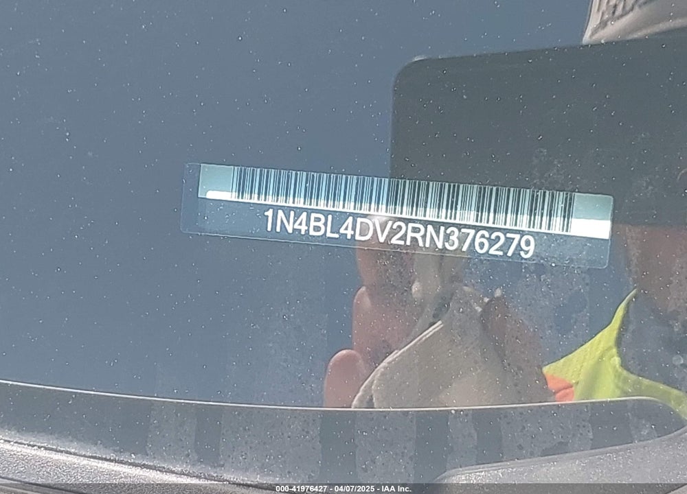2024 NISSAN ALTIMA SV FWD VIN: 1N4BL4DV2RN376279