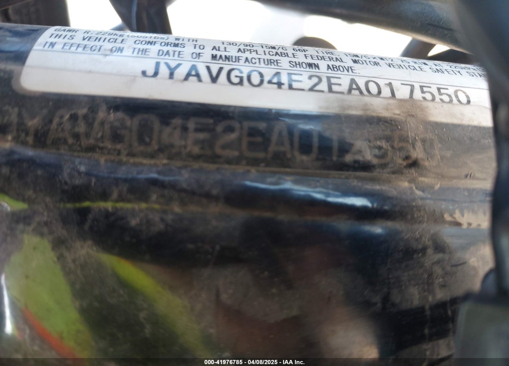 2014 YAMAHA XV250 VIN: JYAVG04E2EA017550