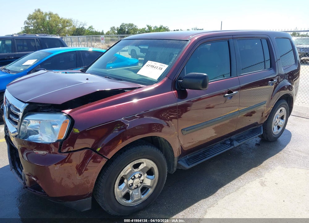 2012 HONDA PILOT LX VIN: 5FNYF3H23CB029653