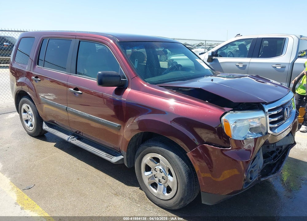 2012 HONDA PILOT LX VIN: 5FNYF3H23CB029653