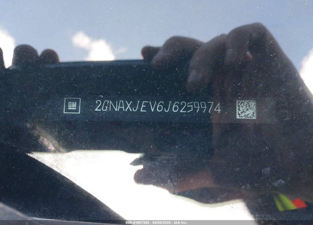 2018 CHEVROLET EQUINOX VIN: 2GNAXJEV6J6259974