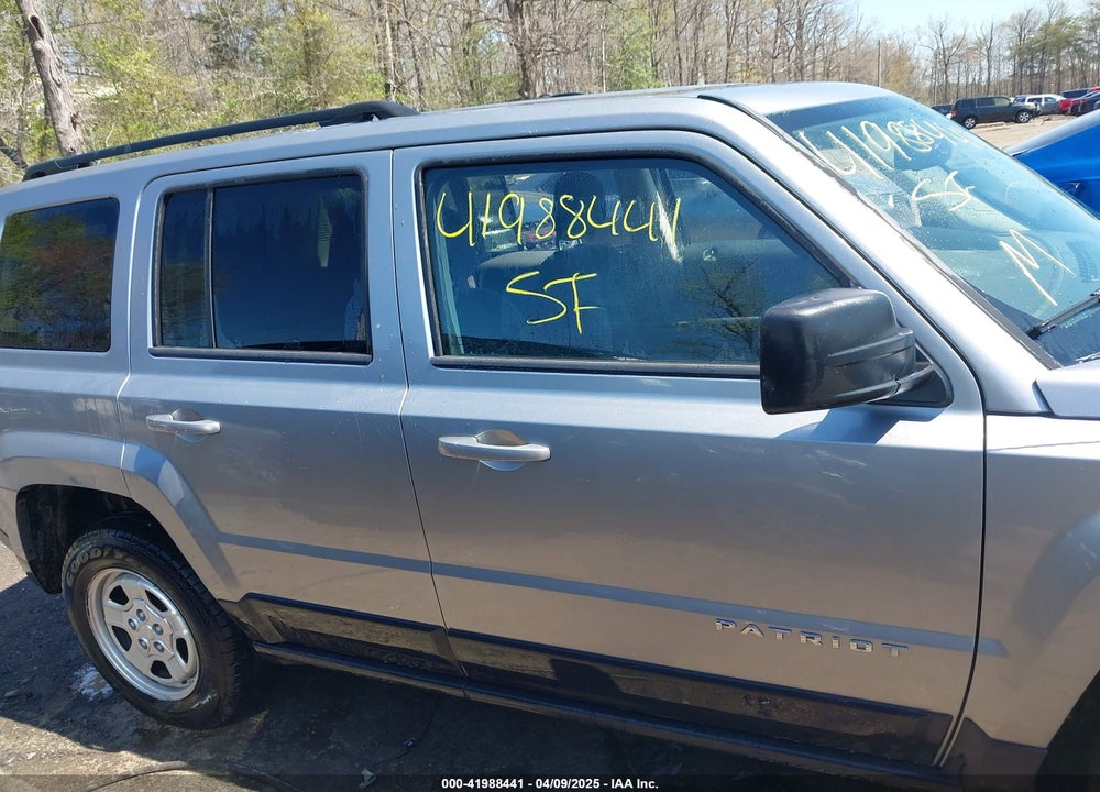 2016 JEEP PATRIOT VIN: 1C4NJRBB6GD714434
